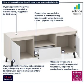 Nowoczesna szafka RTV kaszmir + biały H4-N77