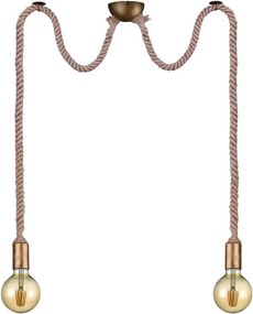 Lampa wisząca w kolorze mosiądzu ø 12 cm Rope – Trio