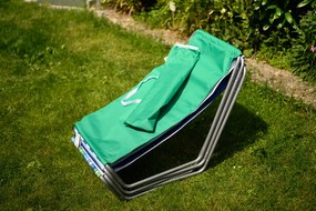 Składany leżak plażowy SAND, zielone paski