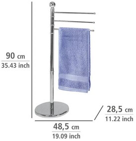 Stojak na ręczniki - 3 ramienny, chromowany, WENKO