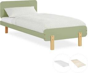 Łóżko pojedyncze 90x200 cm Zielone