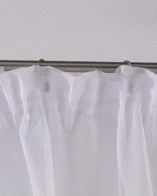 Firany z koronką Lily 2 szt. krótkie kolor biały tkanina półprzezroczysta, połyskliwa