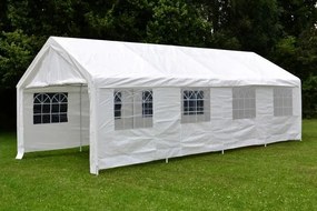 Duży namiot ogrodowy 32 m² – stalowe rurki, plandeka PE,4×8m
