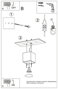 Ciemnoszara lampa punktowa 10x10 cm Geo – Nice Lamps