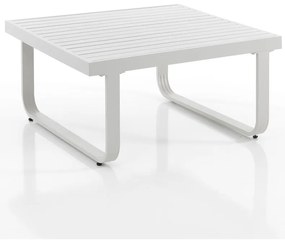 Biały aluminiowy stolik 80x80 cm Ischia – Tomasucci