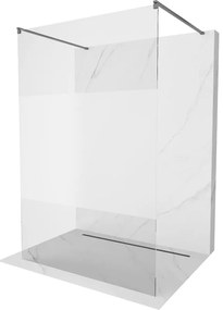 Mexen Kioto ścianka prysznicowa wolnostojąca 120 x 200 cm, transparent/szron 8 mm, gun metal - 800-120-002-95-35