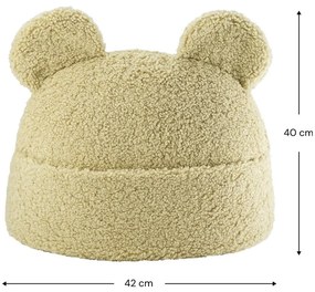Zielona poduszka na sofę dziecięcą z materiału bouclé Teddy Pouch – Wigiwama