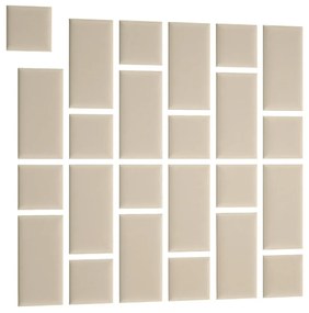 Zestaw 24 paneli tapicerowanych QUADRATTA 180x180 beżowy ELTAP