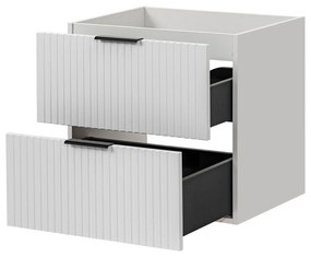 Szafka wisząca  podumywalkowa z szufladami biała 60 x 46 cm ASTROS White