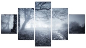 Obraz- Droga we mgle (125x70 cm)