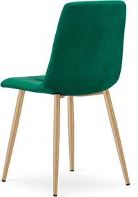 Zielone aksamitowe krzesło KARA