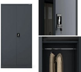 Socjalna szafa ubraniowa Dawid 90x45x185 cm antracyt