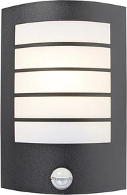 Lampa ścienna zewnętrzna czarna IP44 z czujnikiem ruchu - Miro