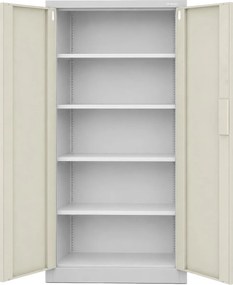 Biurowa szafa metalowa z zamkiem na szyfr szara / dąb sonoma: Eco Design DANIEL, 900 x 1850 x 400 mm