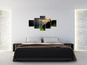 Obraz - zielony górski krajobraz (125x70 cm)