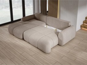 Narożnik COCO z funkcją spania, poduszkami i pojemnikiem NowOrNever 16 Cappucino