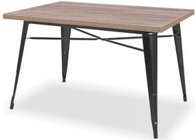 Metalowy prostokątny stół do restauracji dąb canyon W0-R56