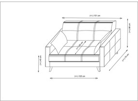 Sofa rozkładana Polya Tile Red