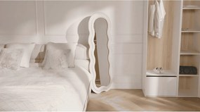 Lustro organiczne z weluru - szer. 60 x wys. 160 cm - Beżowy - LINOA