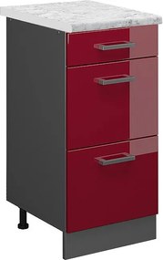 Szafka dolna do kuchni czerwony połysk 40x60x81.6 r-line
