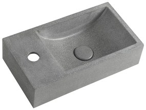 Ciemnoszara betonowa umywalka 40x22 cm Crest – Sapho