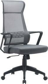 Szare tapicerowane krzesło biurowe Hoboken – Yes Everyday