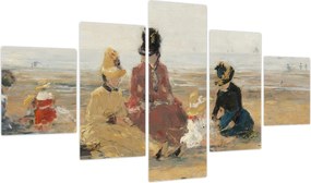 Obraz - Eugène Boudin, On the Beach, Trouville, reprodukcje (125x70 cm)