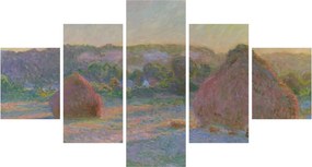 Obraz - Claude Monet, Stacks of Wheat (End of Summer) , reprodukcje (125x70 cm)