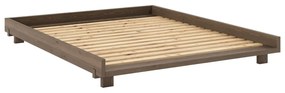 Brązowe łóżko dwuosobowe z litego drewna sosnowego ze stelażem 160x200 cm Social – Karup Design