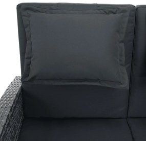 Sofa ogrodowa rattanowa MALORY, szary/naturalny