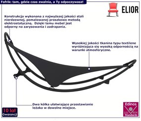 Czarny leżak ogrodowy na biegunach - Fofrik