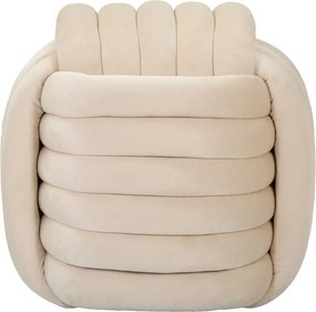 Kremowy aksamitny puf Softy – Mauro Ferretti