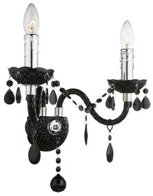 KINKIET ŚCIENNY EBT018-2W Czarny