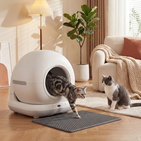 PawHut Samoczyszcząca kuweta, XL 72L, automatyczna kuweta z kamerą HD, sterowanie aplikacją, worki na odpady, dla kotów 1-12 kg | Aosom PL