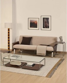 Jasnobrązowa sofa z tkaniny szenilowej 205 cm Amsen – Kave Home