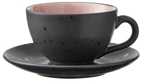 Czarne kamionkowe filiżanki zestaw 4 szt. 240 ml Black/Mix – Bitz