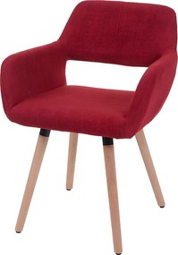 Krzesło do jadalni MCW-A50 II,  tekstylia, purpurowa czerwień, jasne nogi