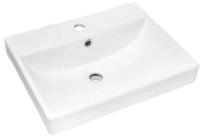 COMAD UN-RITA-GW-60 - Umywalka nablatowa RITA 60x40 cm ceramika/błyszcząca biel