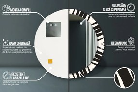 Abstrakcja geometria Lustro dekoracyjne okrągłe