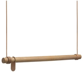 Wieszak ścienny z litego drewna dębowego w naturalnym kolorze 80 cm Swing M – LIND DNA
