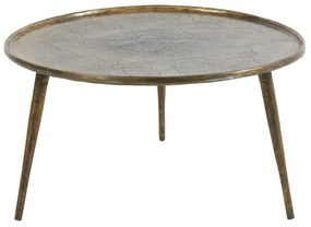 Metalowy okrągły stolik w kolorze brązu ø 67,5 cm Babina – Light &amp; Living