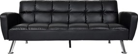 Sofa MCW-K19,  imitation leather black