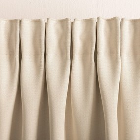 Zasłona zaciemniająca na taśmie marszczącej blackout strukturalny ecru 140 x 280 cm 1 szt.