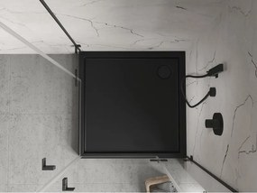 Mexen Flow+ brodzik kwadratowy 90 x 90 cm, czarny mat - 46S709090H