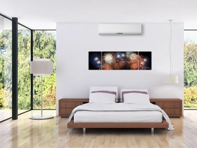 Obraz fajerwerków (170x50 cm)