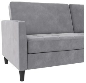 Jasnoszara aksamitna sofa 207 cm Presley – Støraa