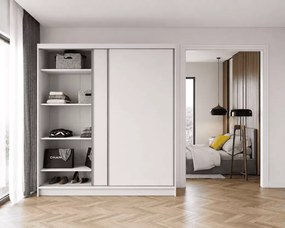 Szafa przesuwna Deverio 120/160/200 cm z lustrem lub bez biała szara dąb craft