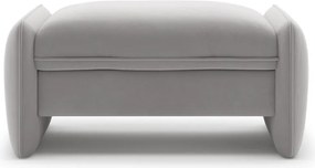 Jasnoszary aksamitny podnóżek Georgia – Micadoni