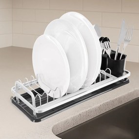 Czarno-biały metalowy ociekacz 41,5x17 cm Deluxe – Orion