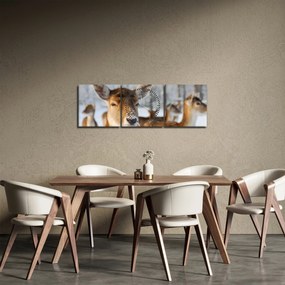 Obraz - Jelonki (z zegarem) (90x30 cm)